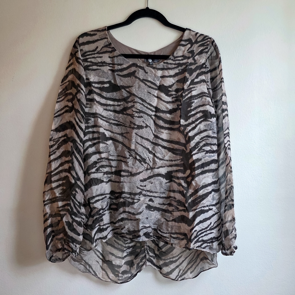 Vintage Y2K Euro Zebra Top